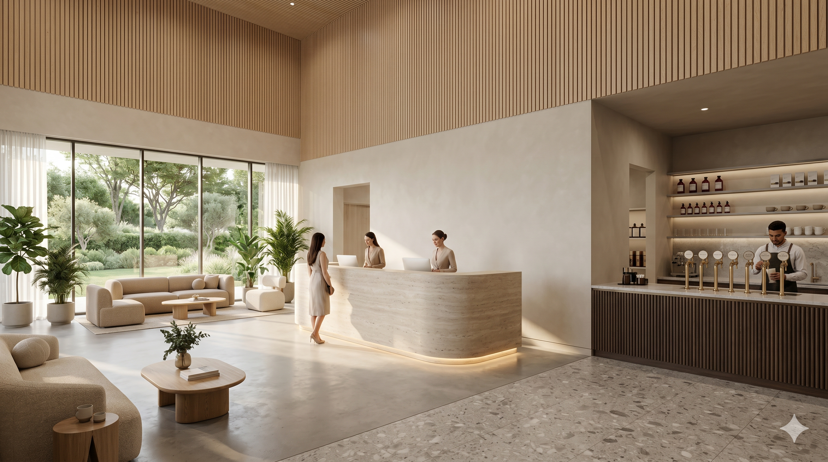 Aethera Clinic Interior — Concept Rendering